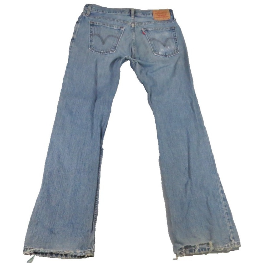 VTG Levis 527 Low Boot Cut Jeans Men 32x34 Blue Denim Distressed Thrashed Y2K